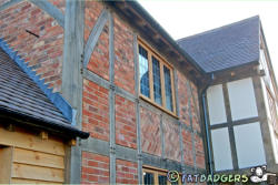 Brick infill on a new dwelling